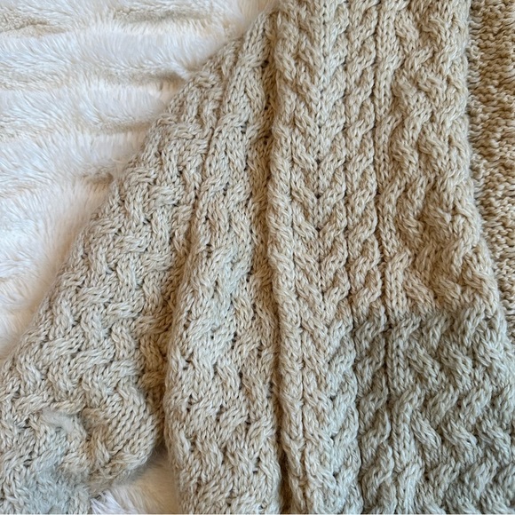 Irelandseye Glenross Waterfall Cardigan Natural Merino Wool Ireland Women’s Sz S - Picture 10 of 10